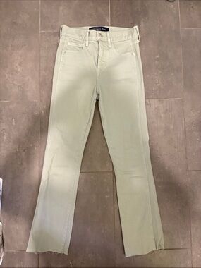 Veronica Beard Mint Green Flare Jeans